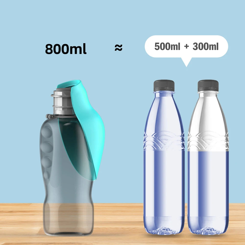 800ML Portable Dog Water Bottle - Perfect Travel Feeder for Dogs and Cats - Ideal for Outdoor Adventures!